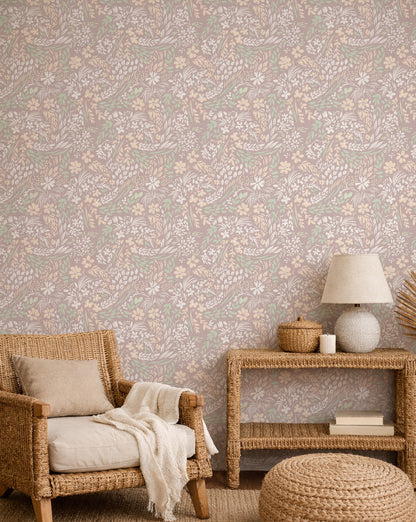 Whimsical Flowers Wallpaper
