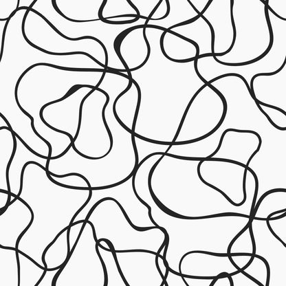 Abstract Doodle Black and White Wallpaper