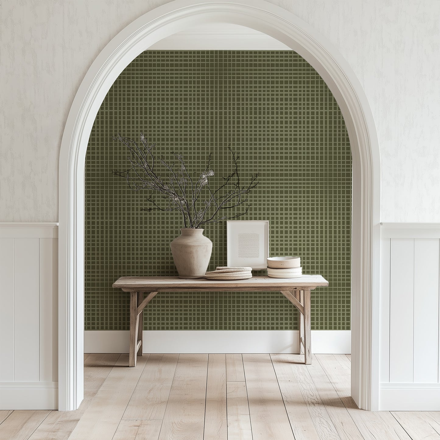 Warm Minimalism Checks Wallpaper