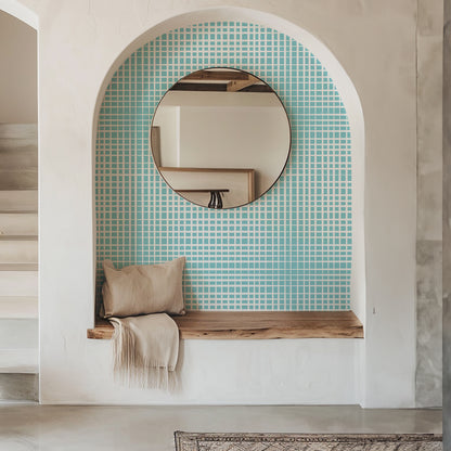 Warm Minimalism Checks Wallpaper