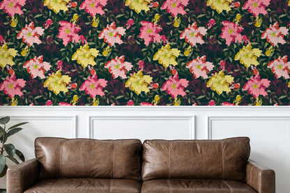 Wilderness Romance peel and stick wallpaper room mockup