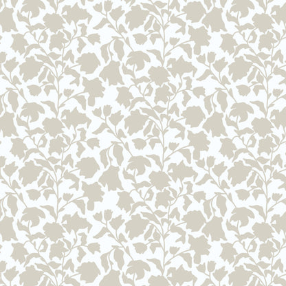 Beige floral pattern on a white background