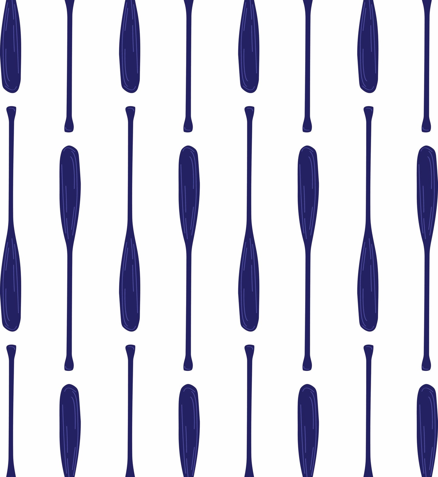 Lake Life Oars Print Wallpaper in Navy