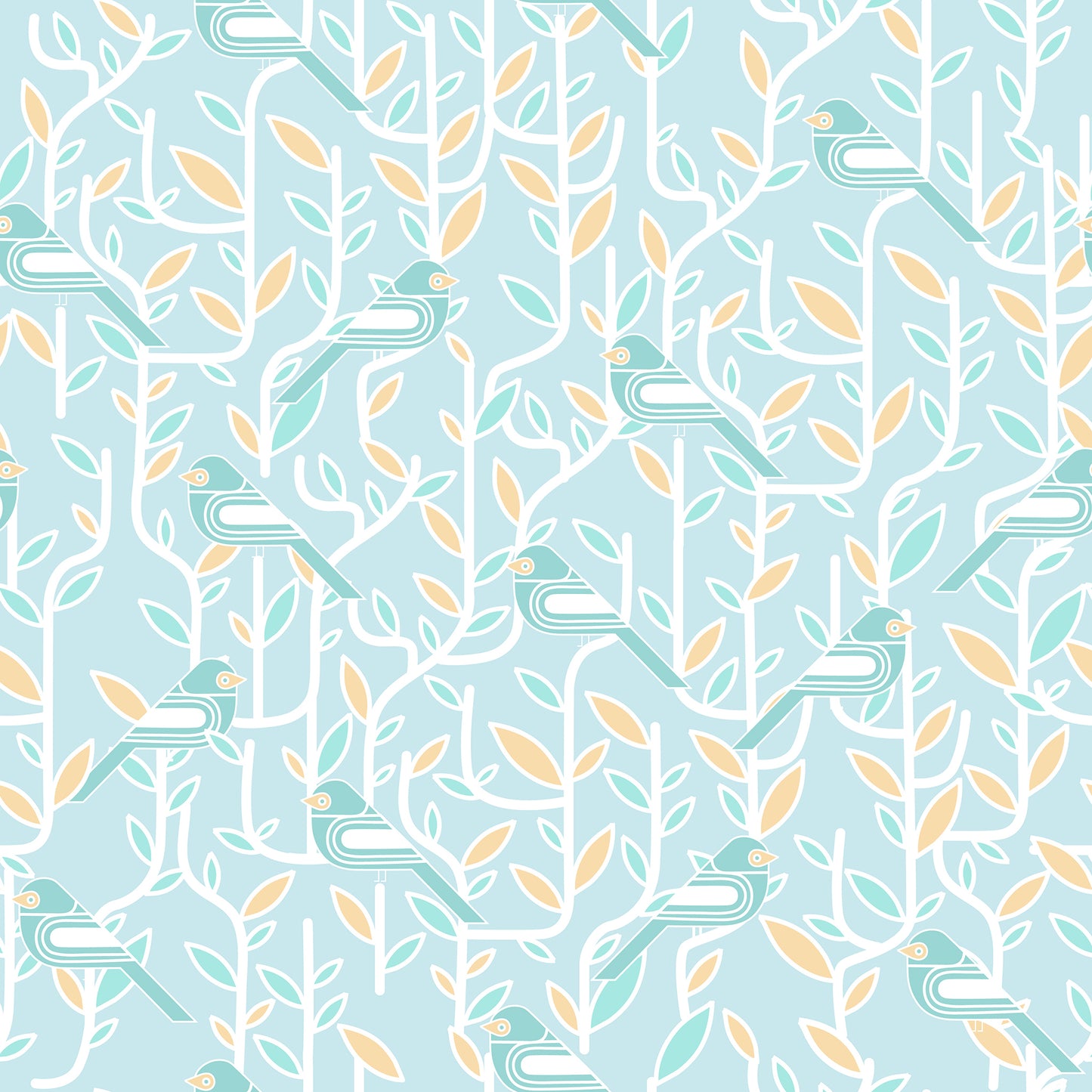 Woodland Birds Wallpaper