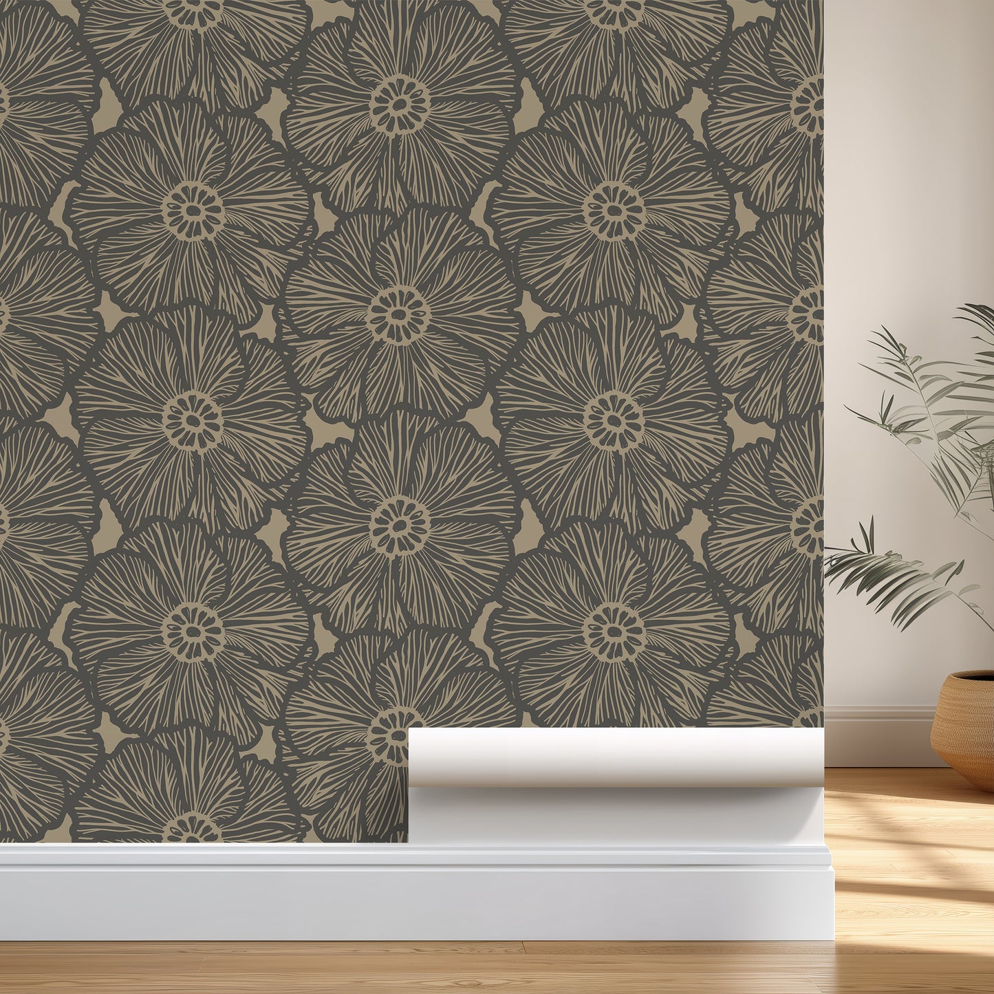 Zebra Flower Wallpaper