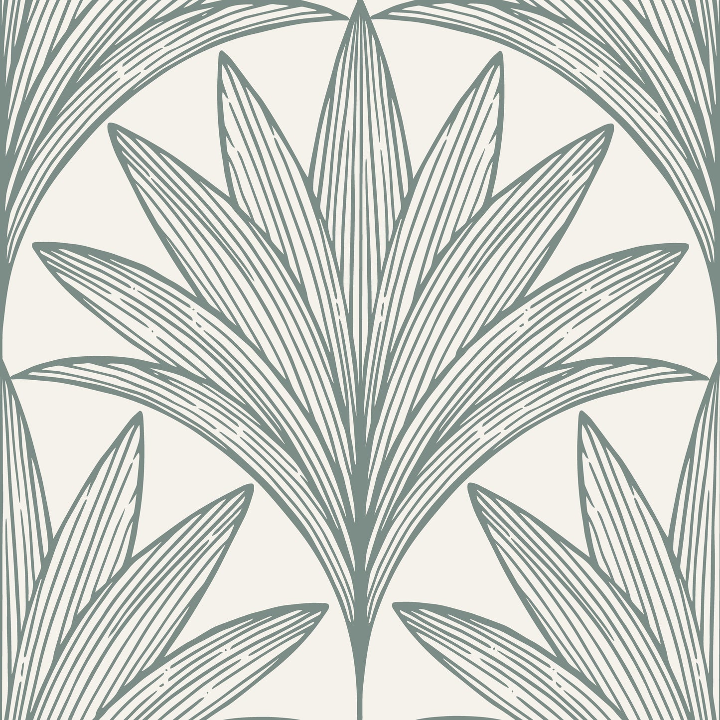 Art Deco Palm Leaves Wallpaper