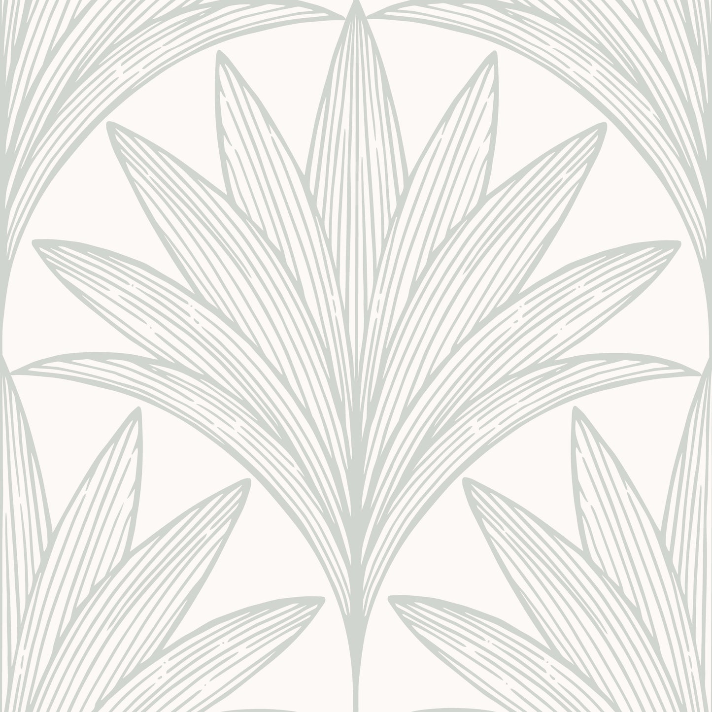 Art Deco Palm Leaves Wallpaper