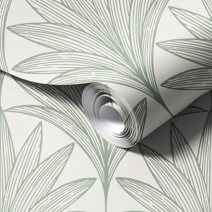 Art Deco Palm Leaves Wallpaper