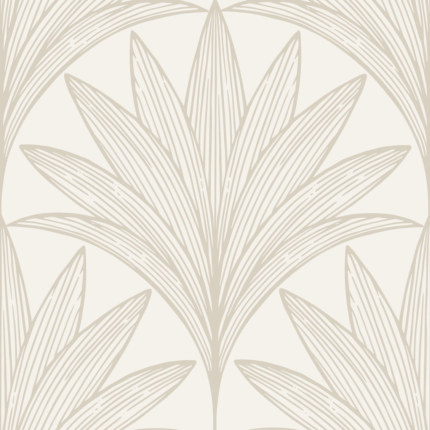 Art Deco Palm Leaves Wallpaper