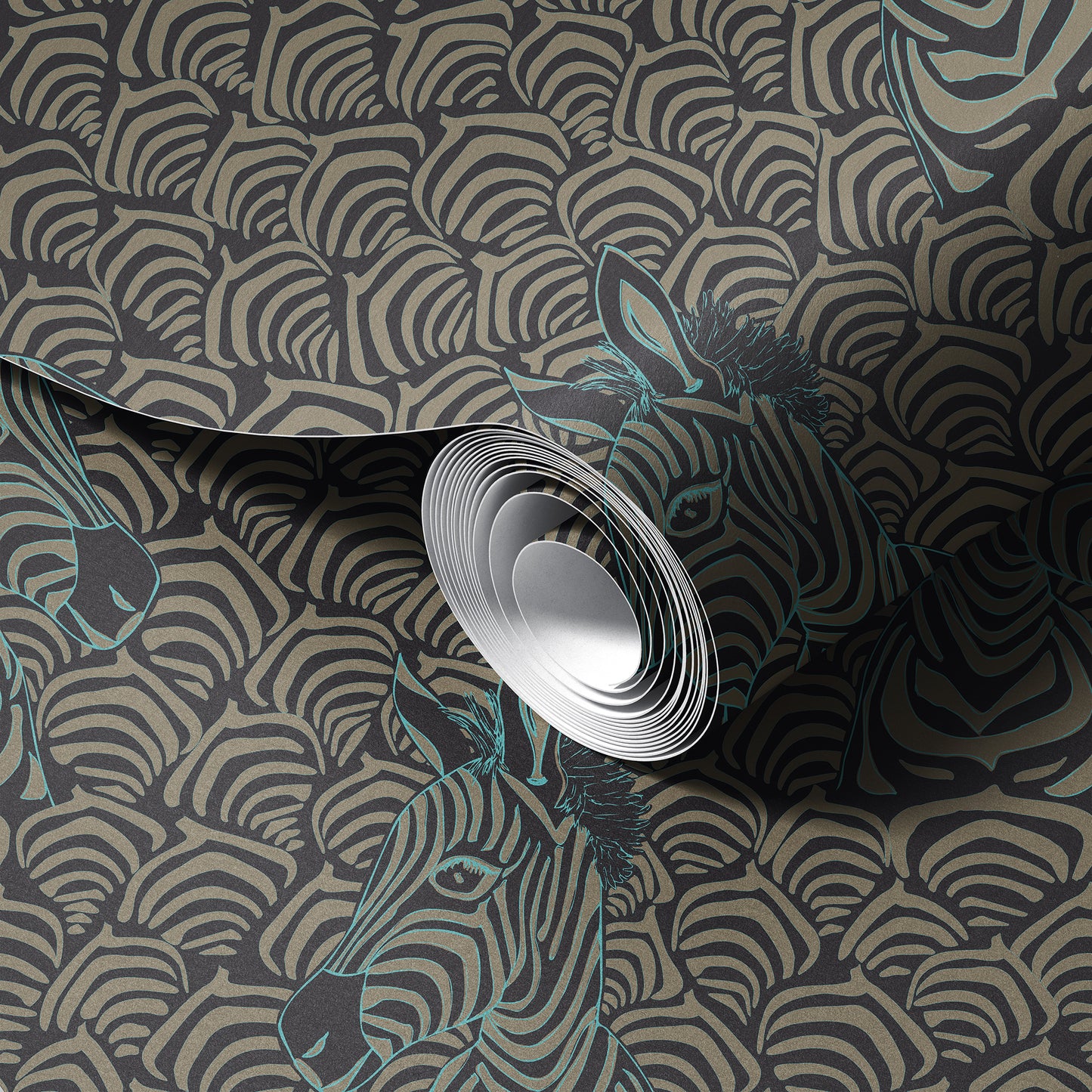 Art Deco Zebra Wallpaper