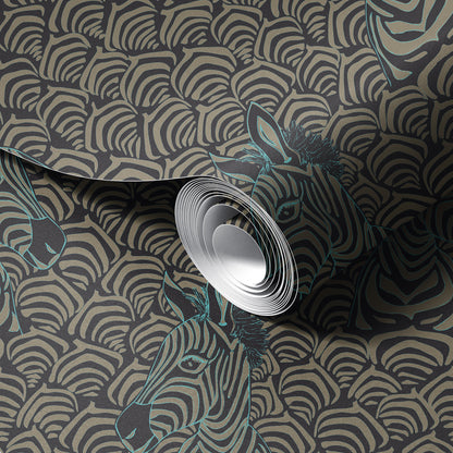 Art Deco Zebra Wallpaper