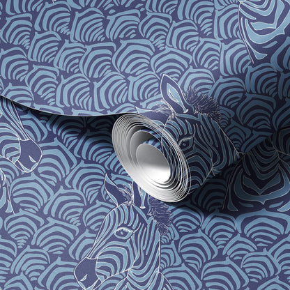 Art Deco Zebra Wallpaper