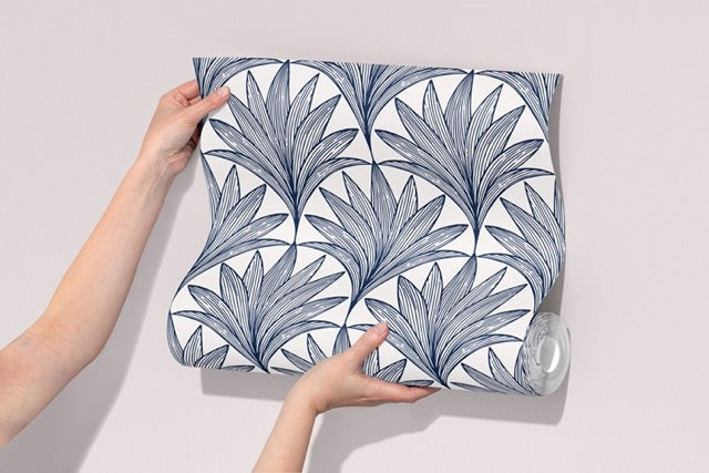 Art Deco Palm Leaves Wallpaper