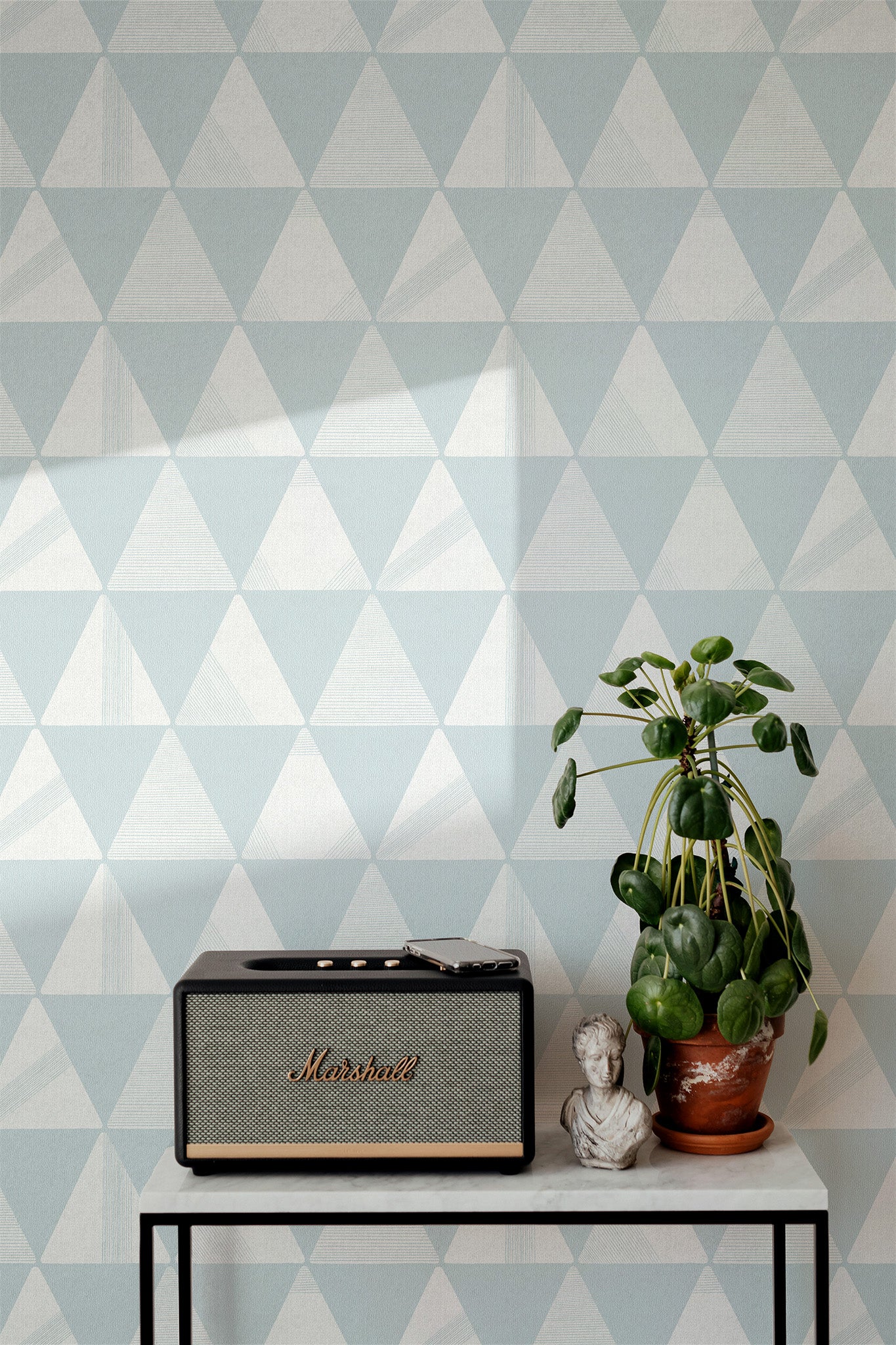 Textured Modern Triangles Wallpaper