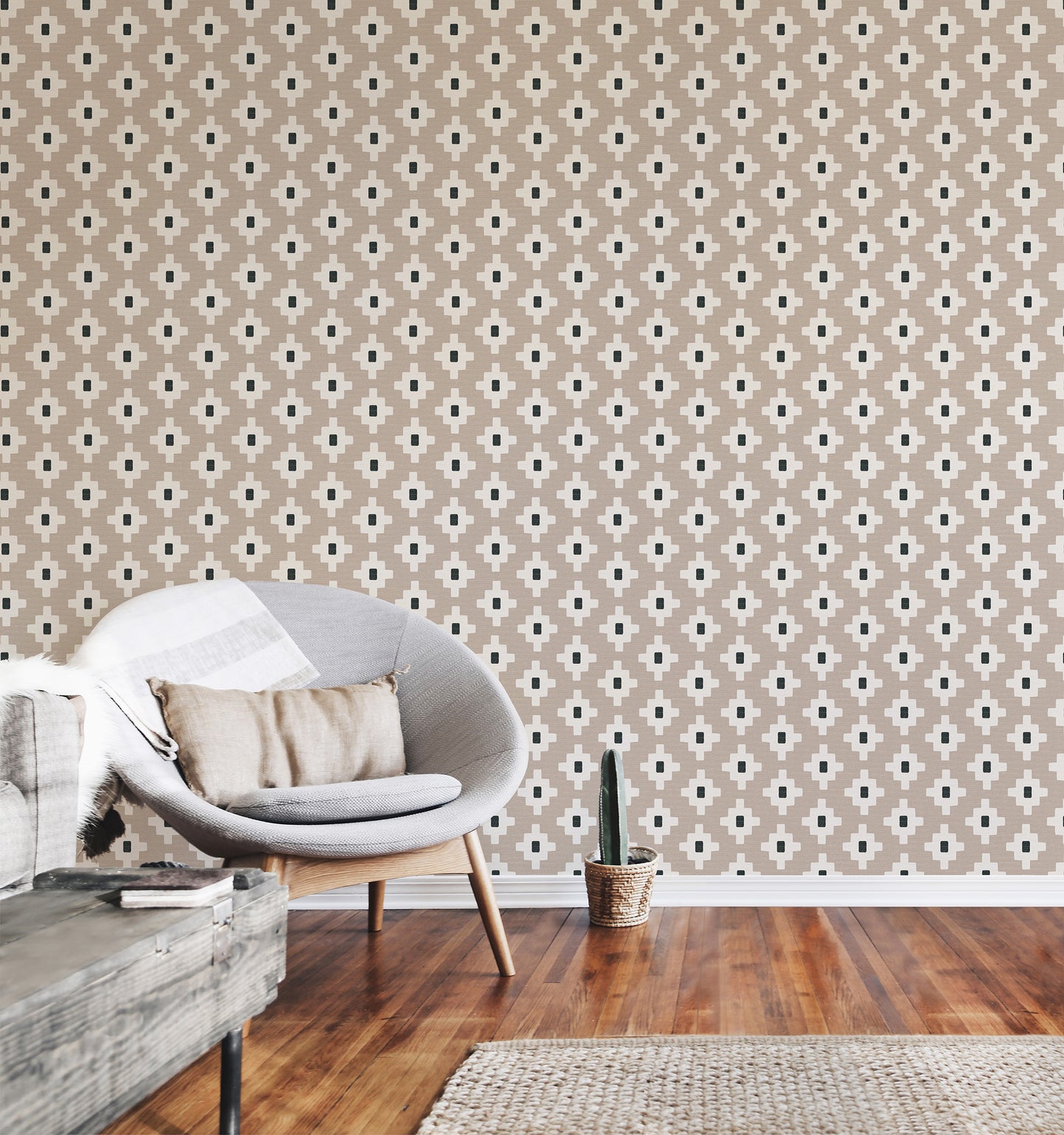 Modern Southwestern Cross Large Wallpaper