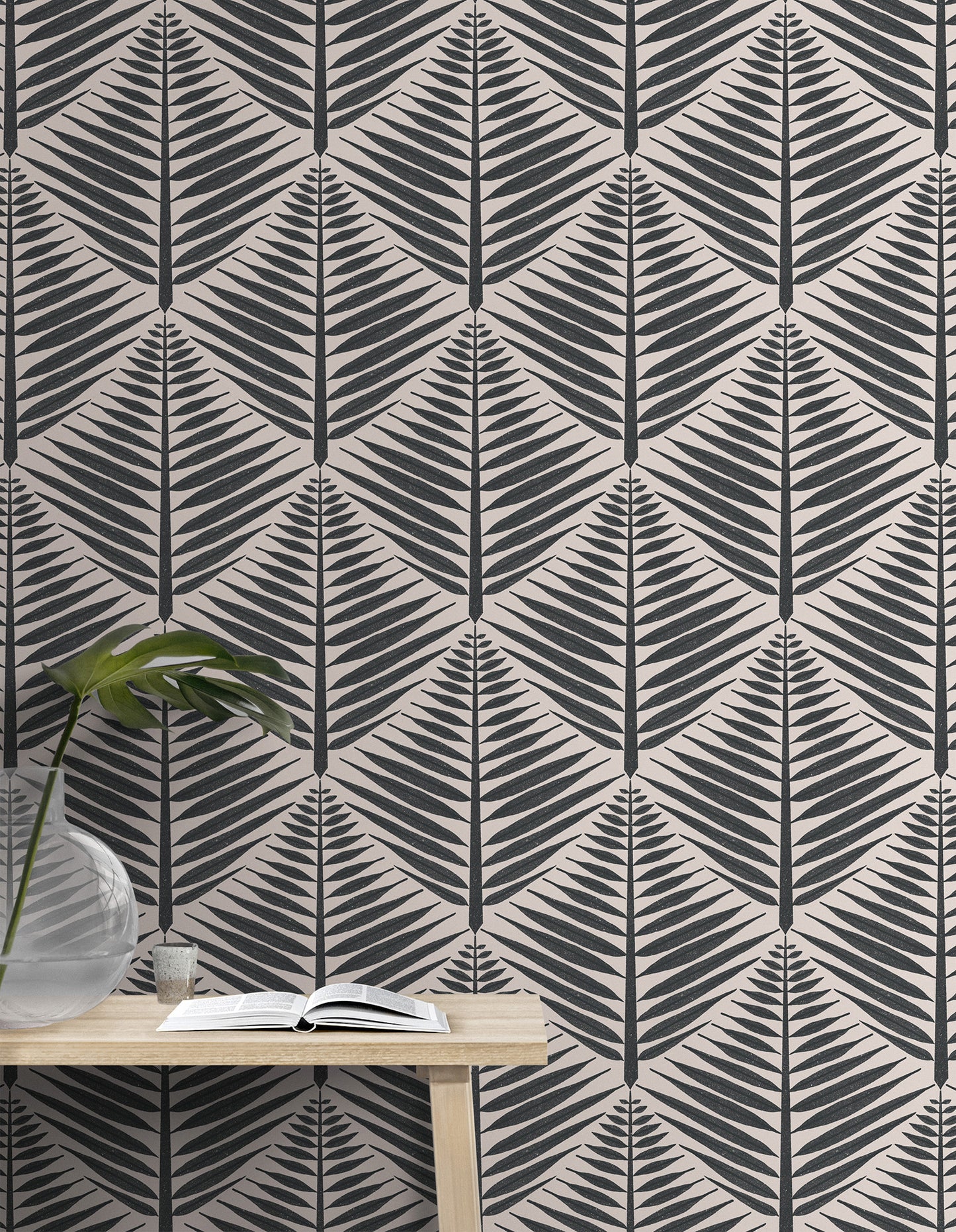 Geometric Fern Blocks Large Wallpaper