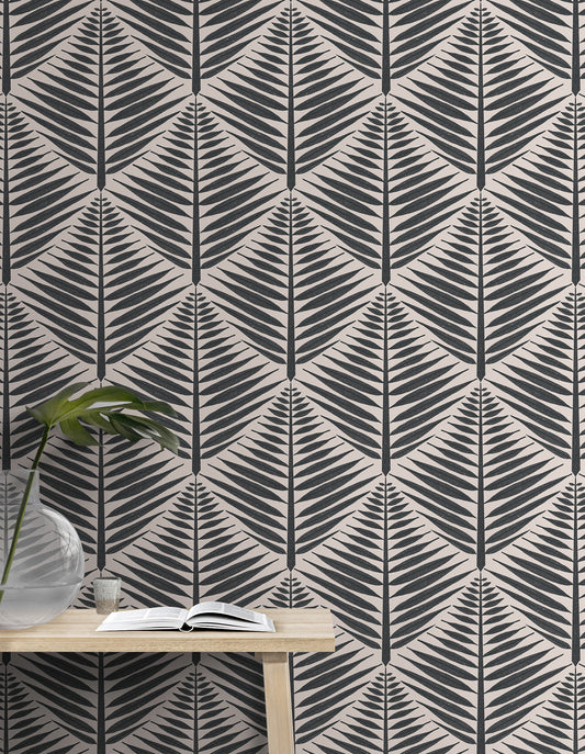 Geometric Fern Blocks Large Wallpaper