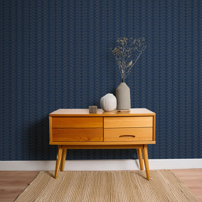 Bubble Dot Herringbone Wallpaper