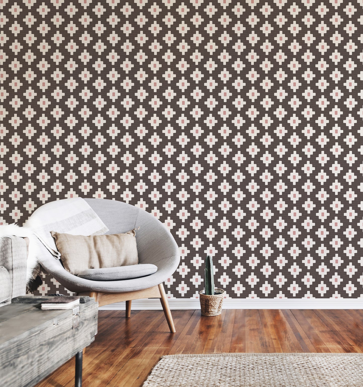 Modern Southwestern Cross Large Wallpaper