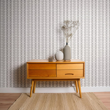Bubble Dot Herringbone Wallpaper