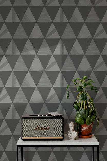 Textured Modern Triangles Wallpaper