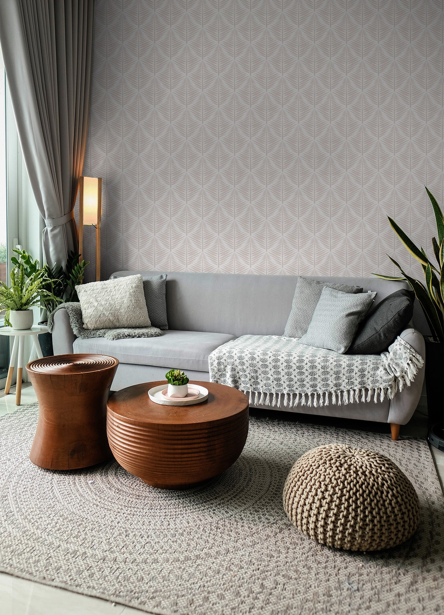 Geometric Fern Blocks Small Wallpaper