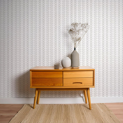 Bubble Dot Herringbone Wallpaper