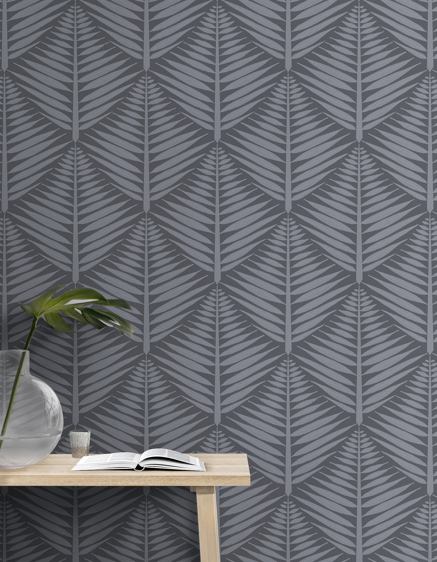 Geometric Fern Blocks Large Wallpaper