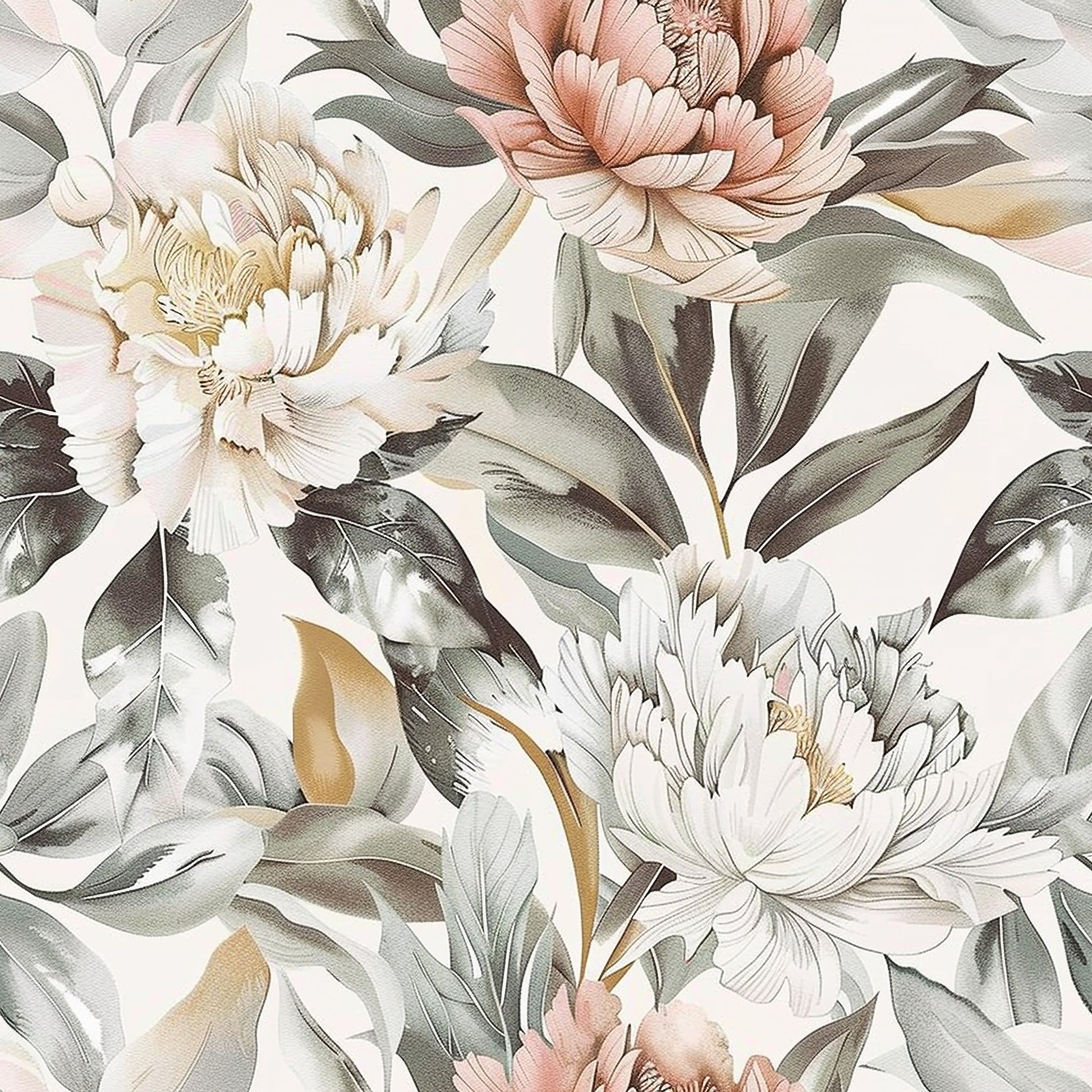 Elegant Peony Wallpaper.