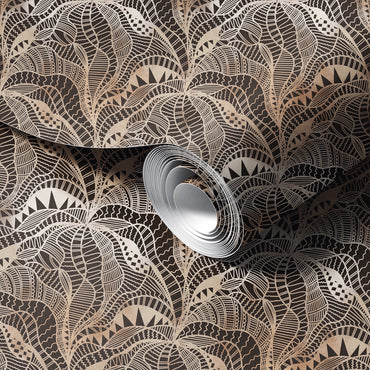 Ethereal Waves peel and stick wallpaper room mockup