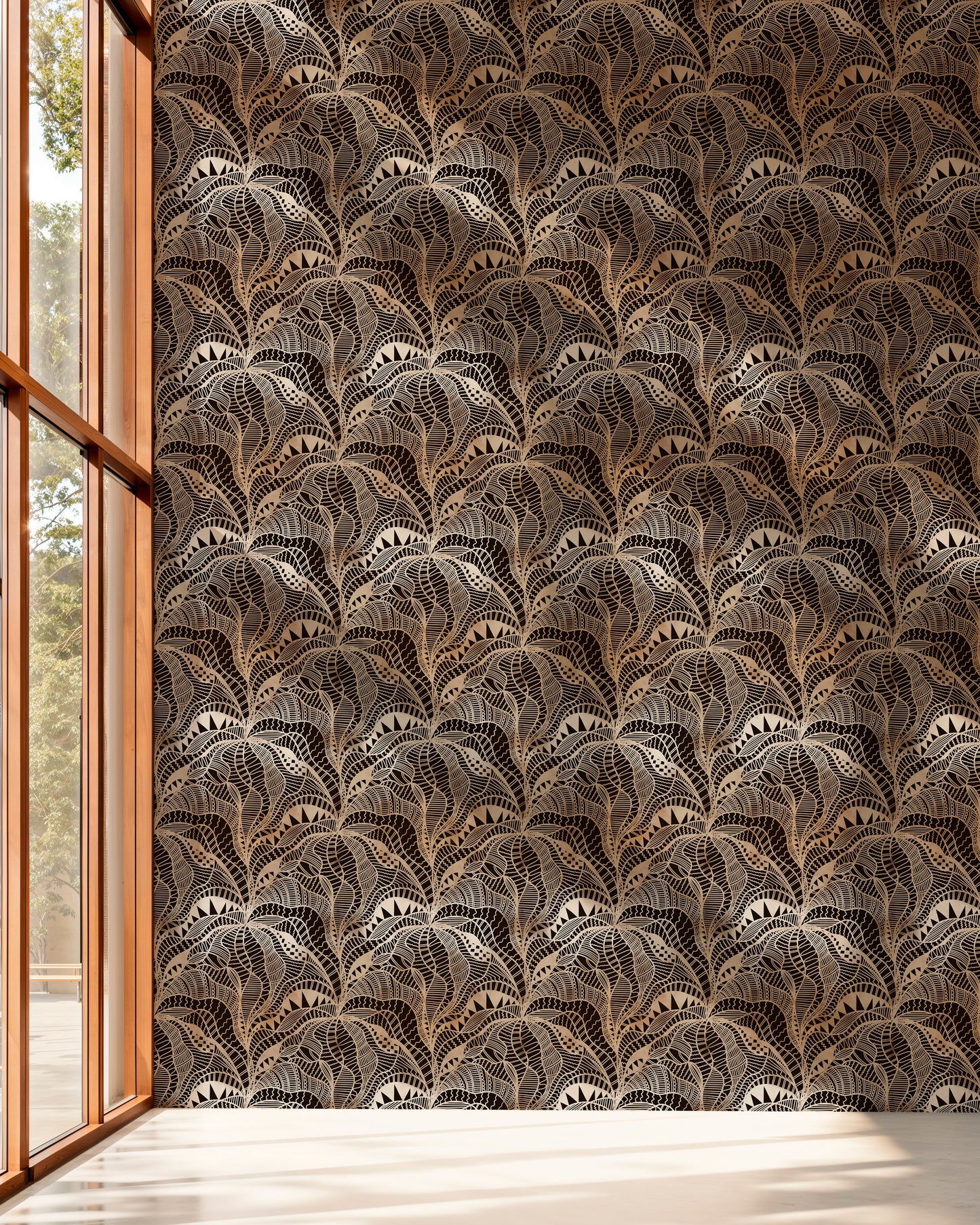Ethereal Waves Peel and Stick Wallpaper - Abstract, Geometric, Line Art
