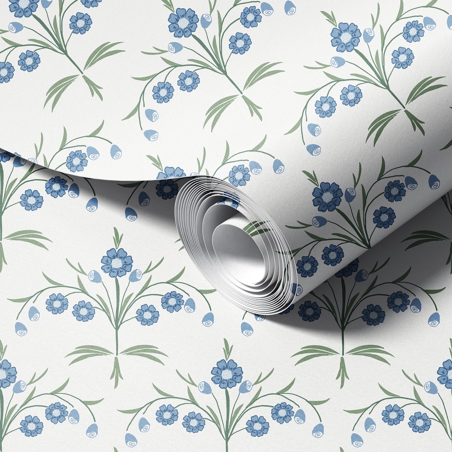 Floral Scallops Wallpaper