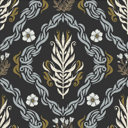 Floral Damask Wallpaper