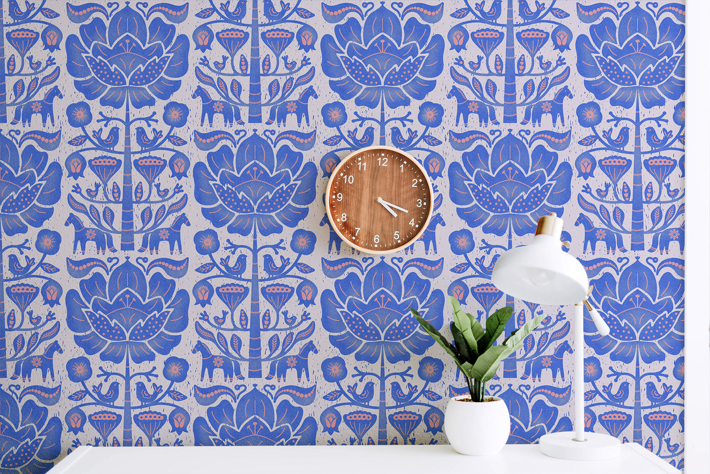 Folk Block Wallpaper