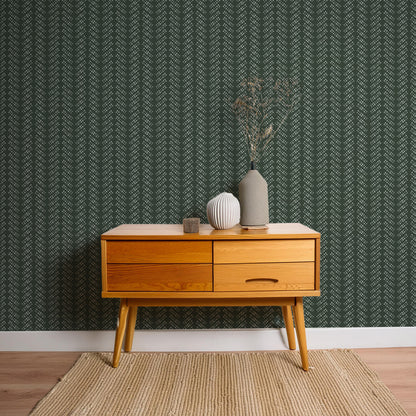 Bubble Dot Herringbone Wallpaper