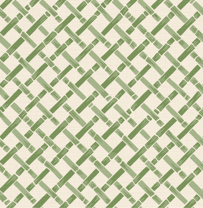 Garden Trellis Green and Cream