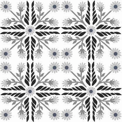 Geo Floral Tile Wallpaper