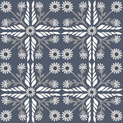 Geo Floral Tile Wallpaper