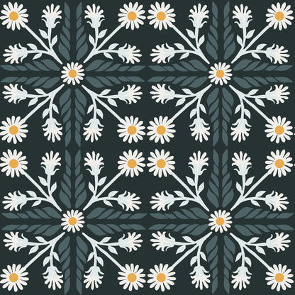 Geo Floral Tile Wallpaper