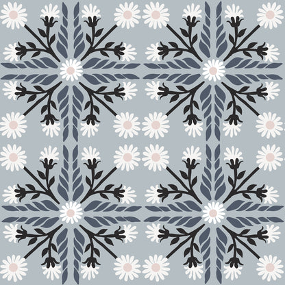 Geo Floral Tile Wallpaper