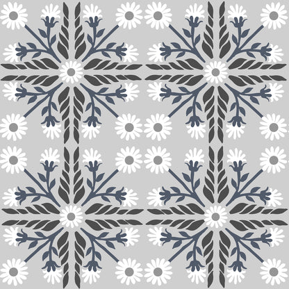 Geo Floral Tile Wallpaper
