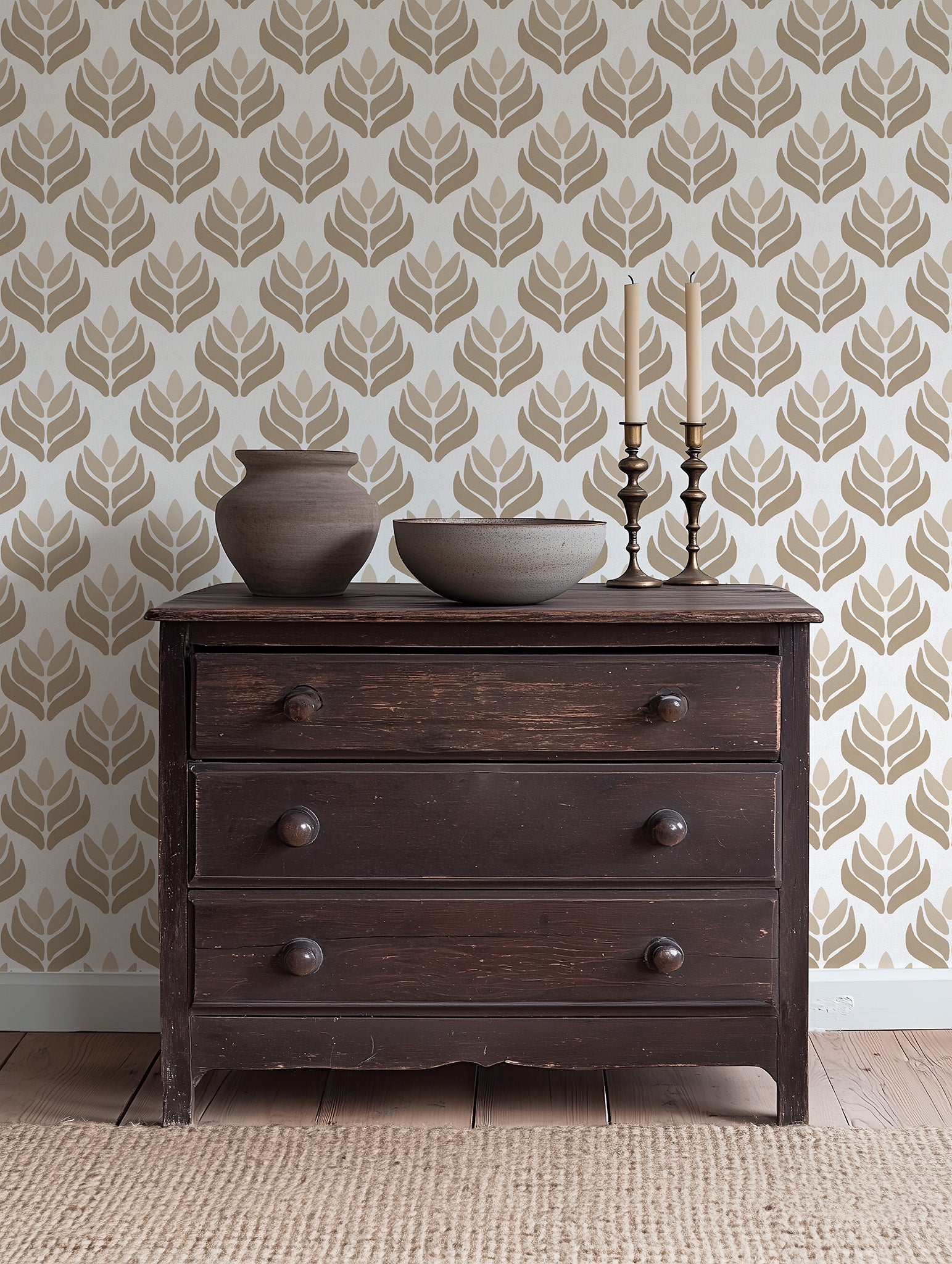 Geometric Lotus Wallpaper.