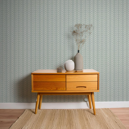 Bubble Dot Herringbone Wallpaper