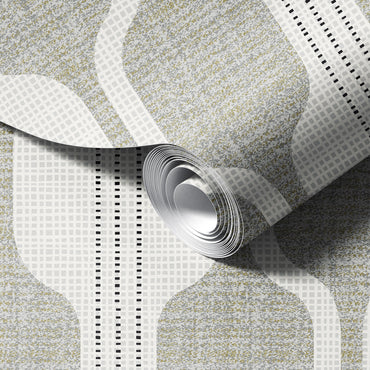 Gray Flannel Ogee Wallpaper