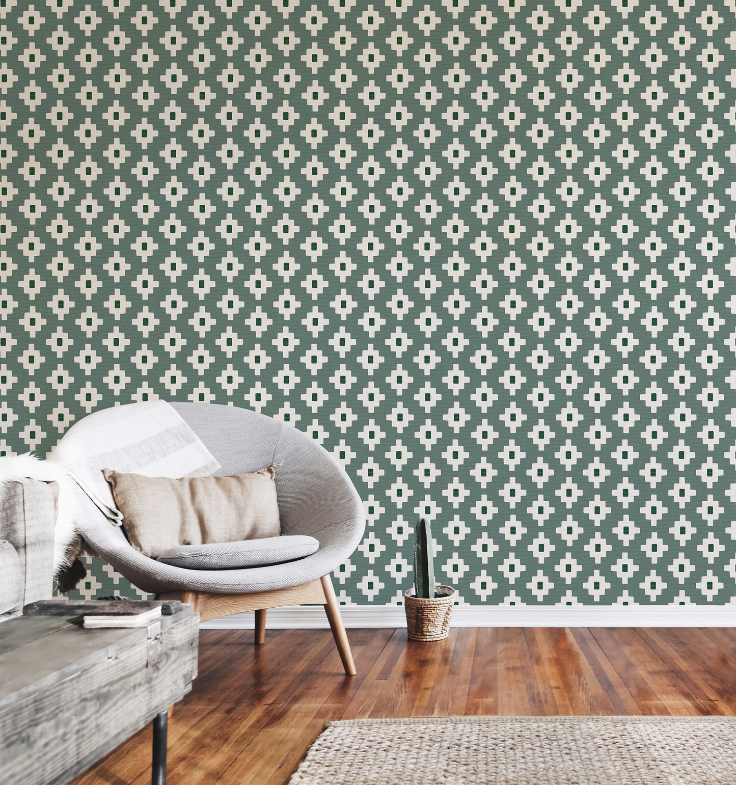 Modern Southwestern Cross Large Wallpaper