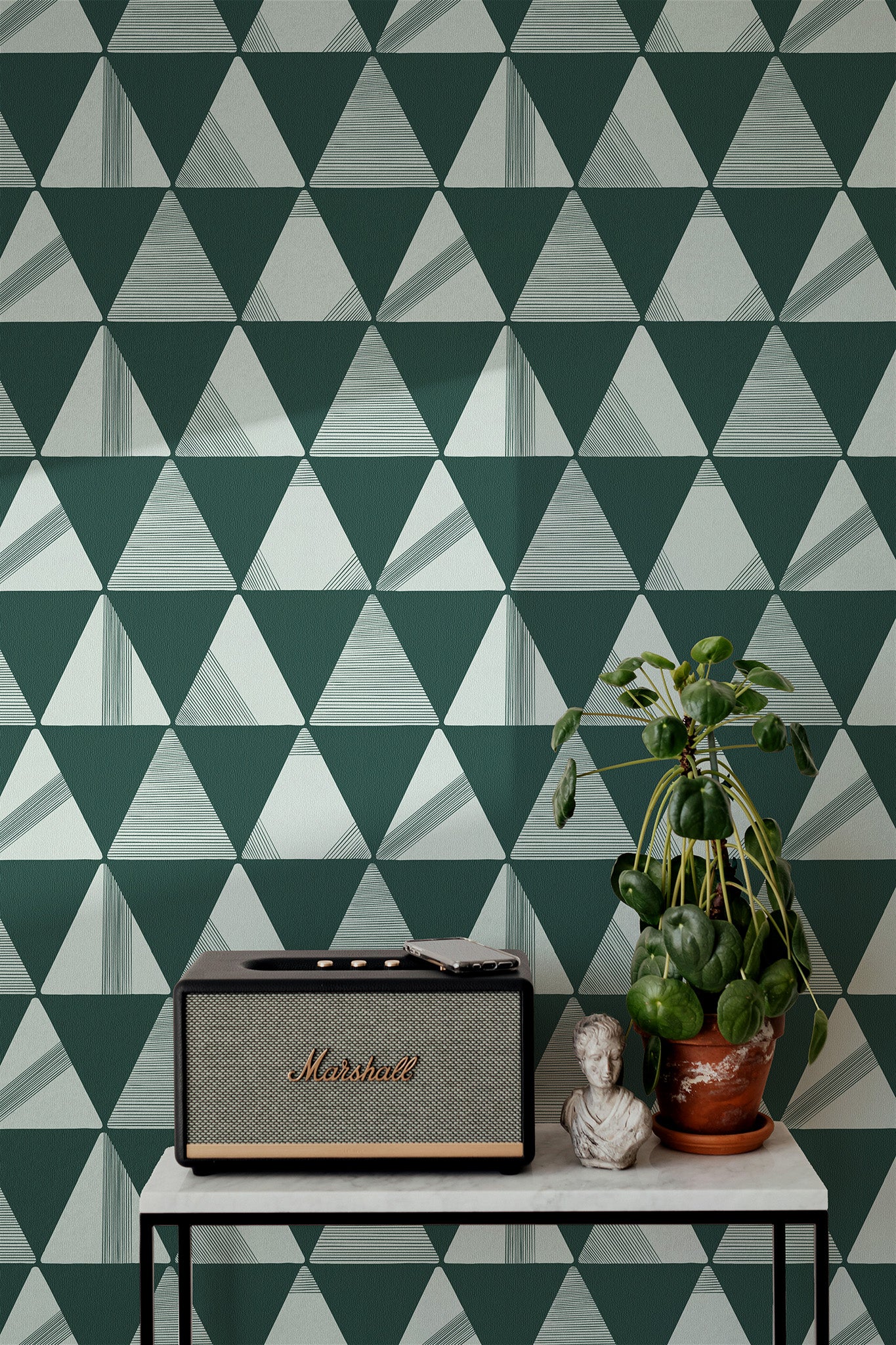 Textured Modern Triangles Wallpaper
