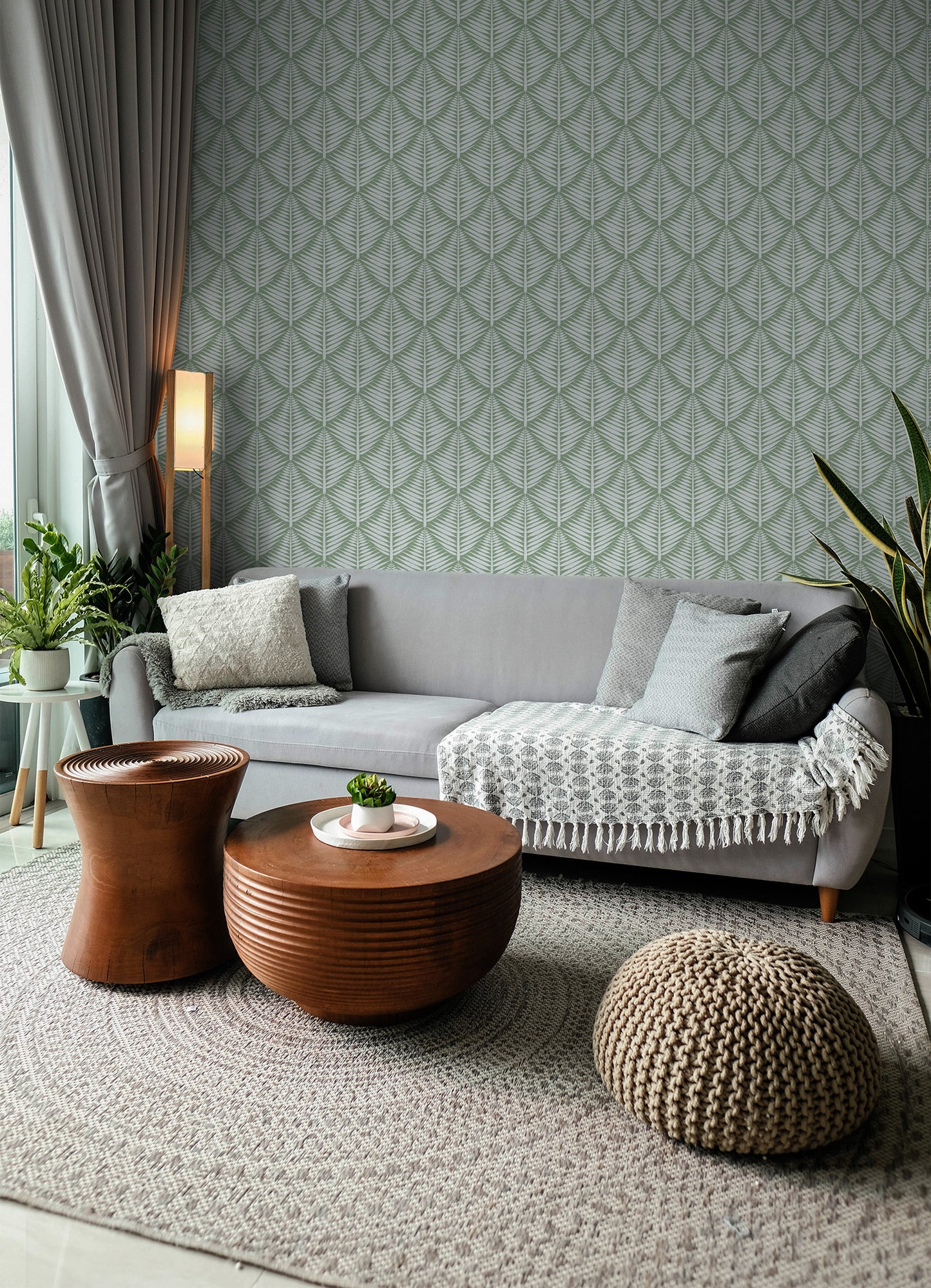 Geometric Fern Blocks Small Wallpaper