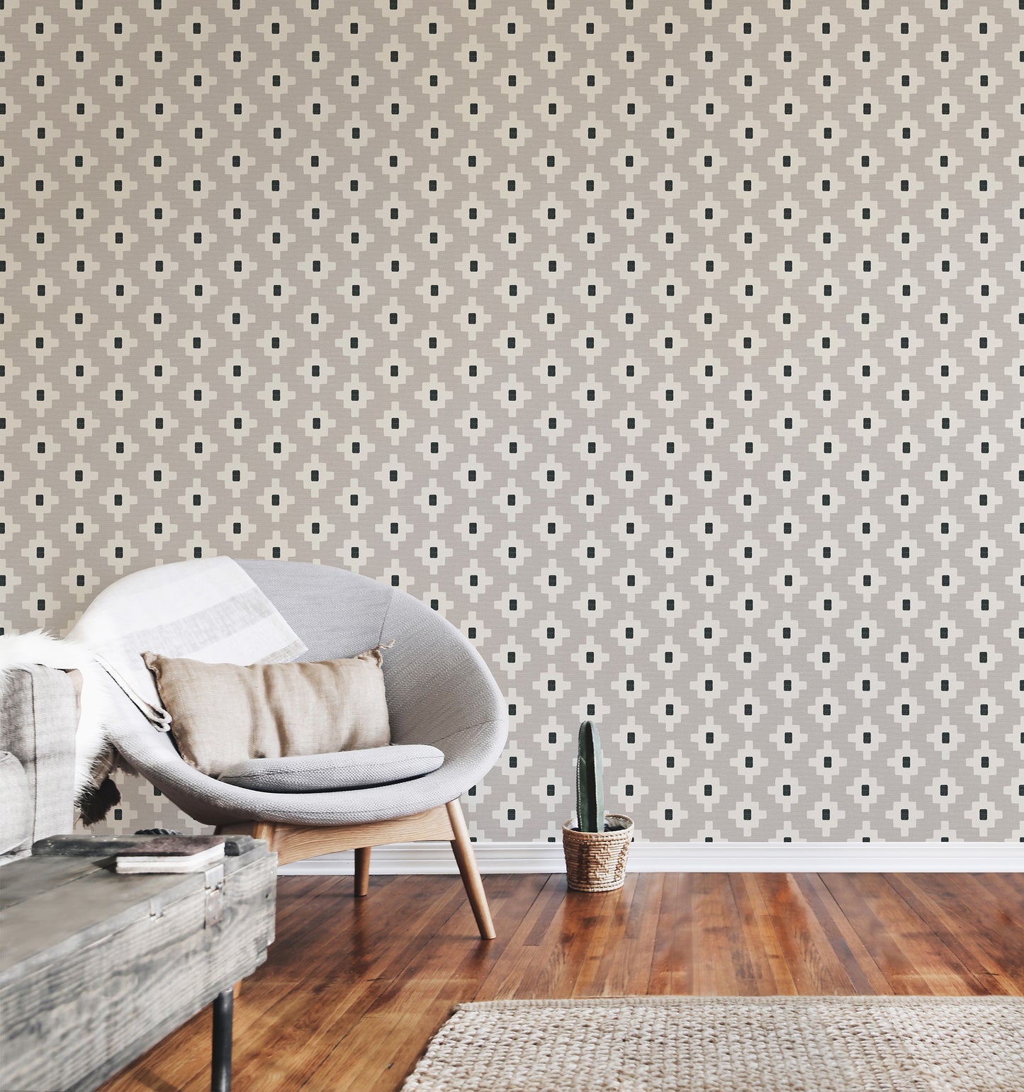 Modern Southwestern Cross Large Wallpaper