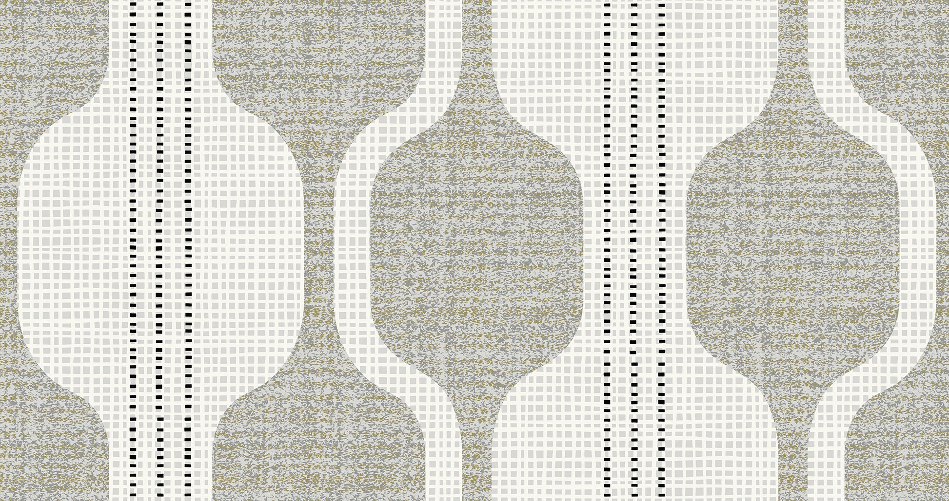 Patterned design with green and white geometric design