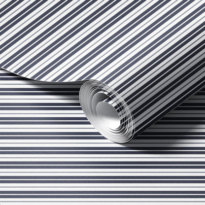 Neutral Stripes Grey Wallpaper